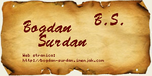 Bogdan Surdan vizit kartica